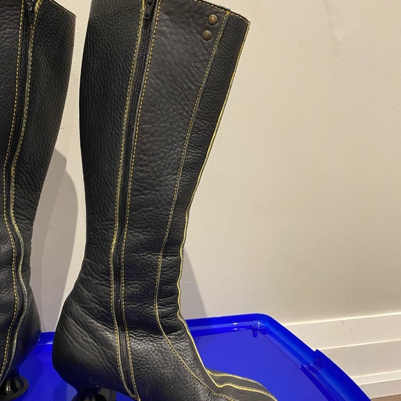 Fluevog vintage Andante black leather boots size US 10 - Picture 7 of 16